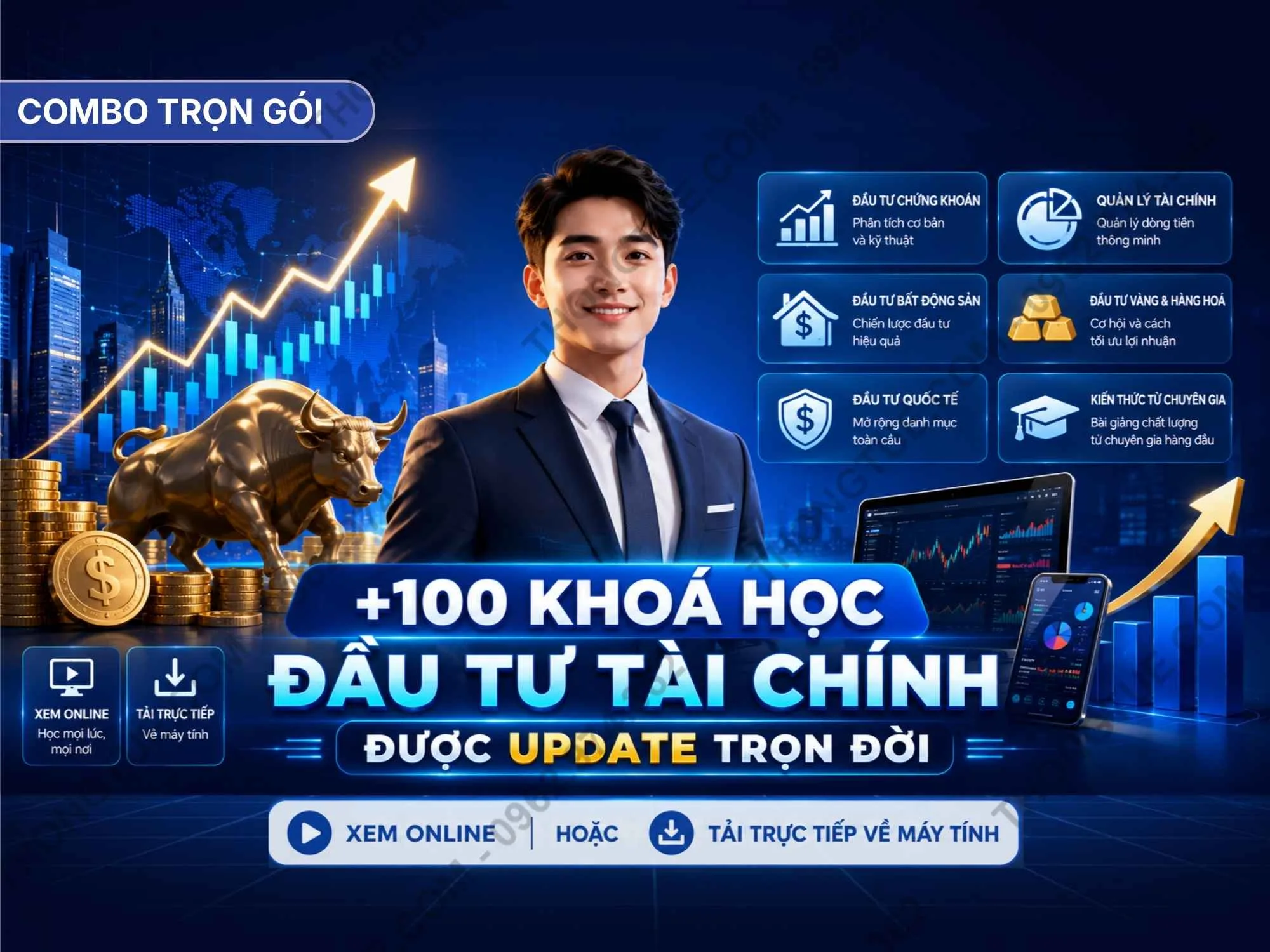 combo 100 khoá học đầu tư tài chính 2026