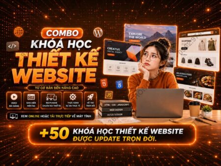 combo 50 khoá học thiết kế website