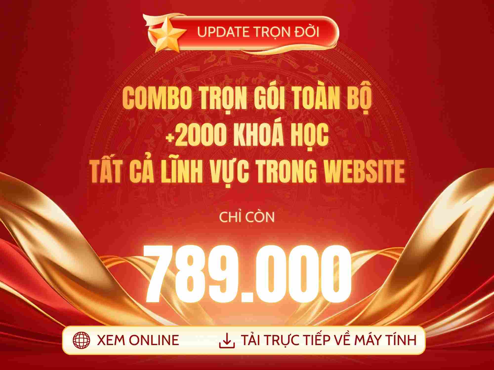 popup thông tuệ combo khoá học trọn gói mới nhất